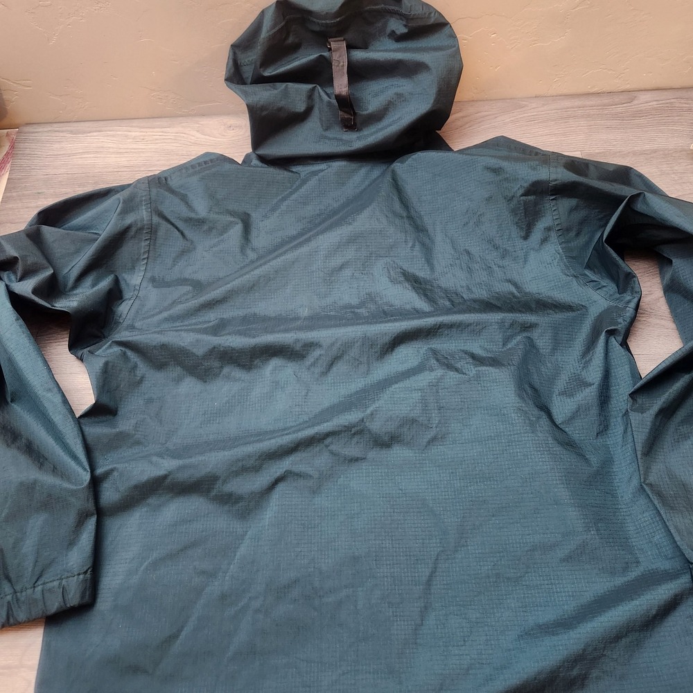 Vintage‎ REI Gore-Tex Hooded Rain Jacket Coat Size L Waterproof Outdoor Green